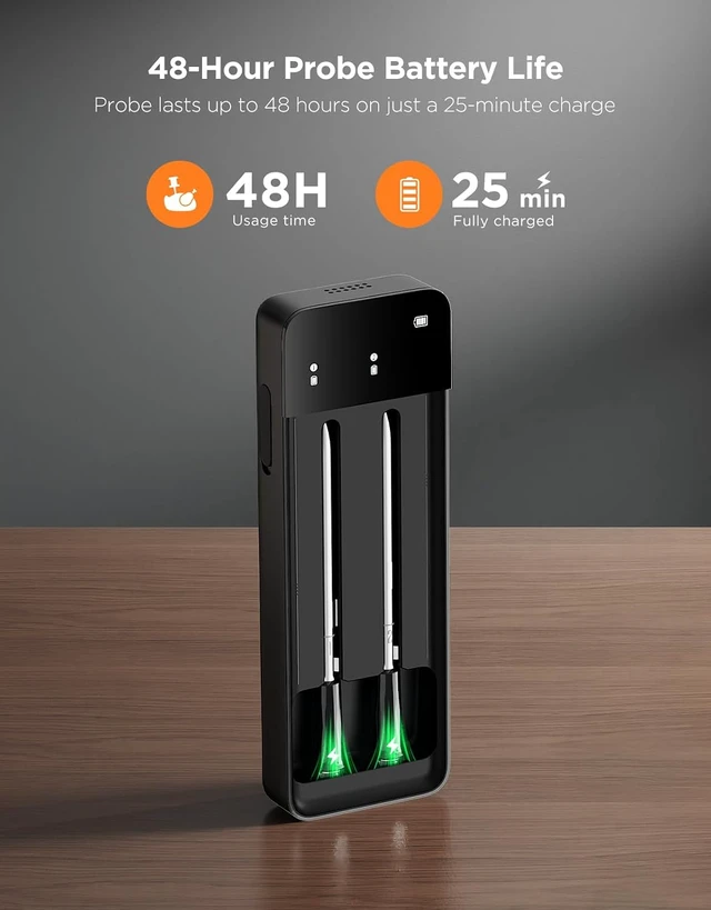 Alt view image 7 of 7 - Smart Wireless Meat Thermometer Digital 2 Probes with App Alarm