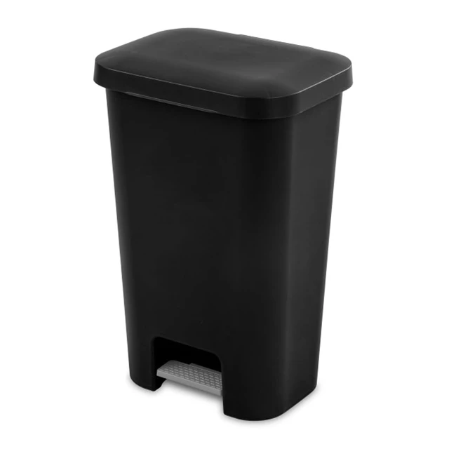 Alt view image 3 of 7 - Rectangular Step On Kitchen Wastebasket, 11.9 Gal, Black, 4 Pack