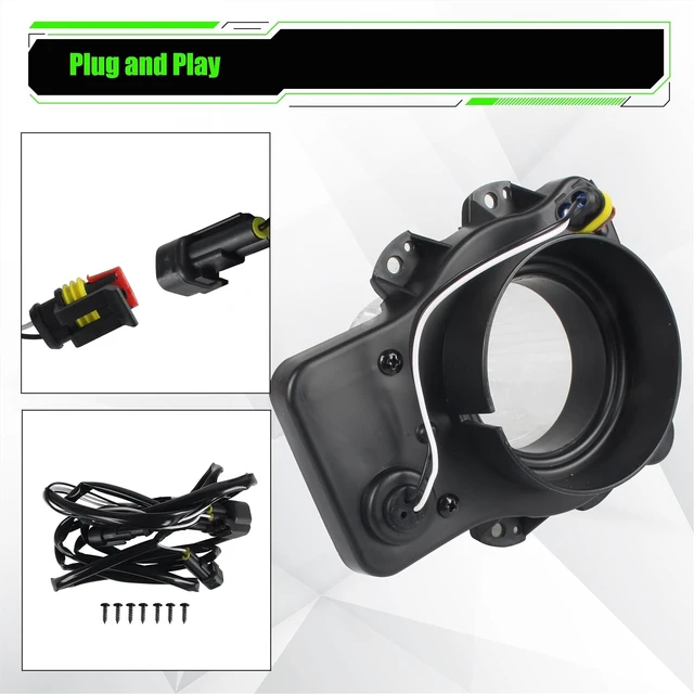 Alt view image 3 of 6 - Plug and Play LED Headlamps Air Inserts Assembly Waterproof, Dustproof Compatible with 2015-2020 Dodge Challenger Headlights Bulbs, Super Bright Red or White Lights(Red Lights, 2PCS)