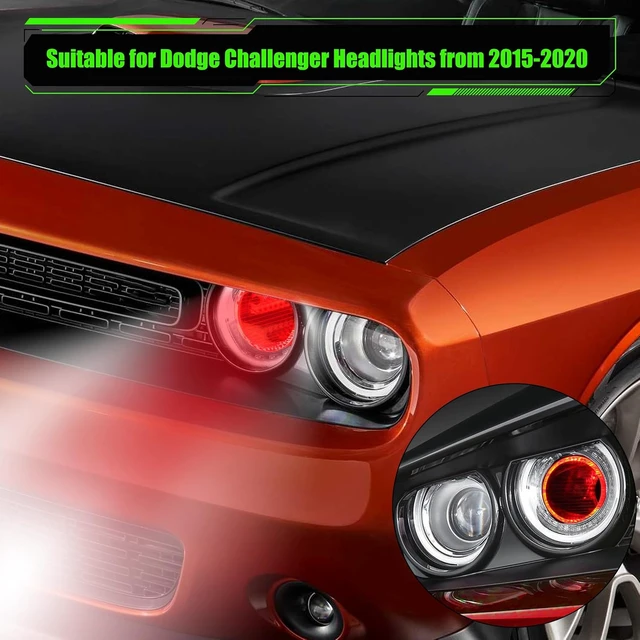 Alt view image 5 of 6 - Plug and Play LED Headlamps Air Inserts Assembly Waterproof, Dustproof Compatible with 2015-2020 Dodge Challenger Headlights Bulbs, Super Bright Red or White Lights(Red Lights, 2PCS)