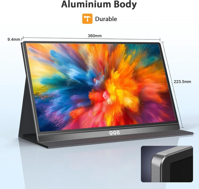 Alt view image 7 of 7 - Portable Monitor, 15.6" FHD IPS 1080P USB C Travel Monitor for Laptop