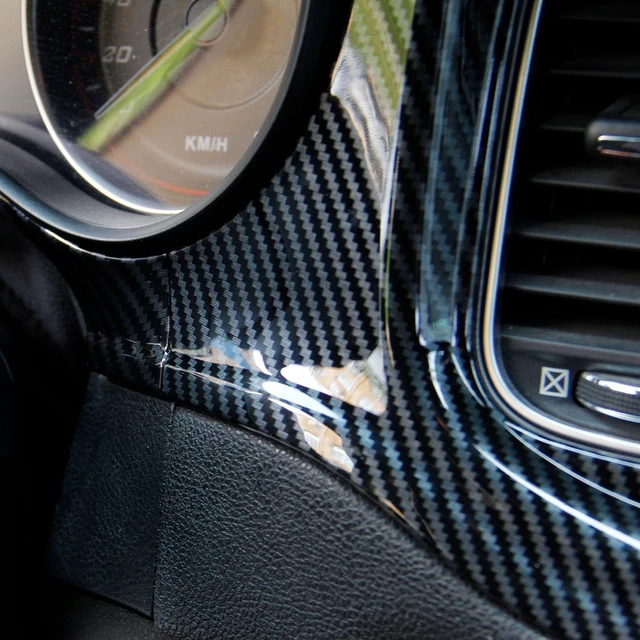Alt view image 3 of 7 - Carbon Fiber Center Consoles Dashboard Instrument Gauge Cluster Dash Air Vent Panel Kit Cover Trim Garnish Bezel for for Dodge Charger 2015-2023 (Black Carbon Fiber)