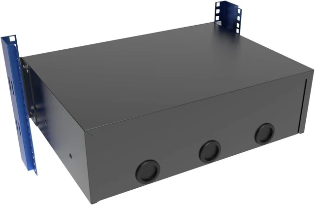 Alt view image 6 of 7 - 3U Server Cabinet Case 19" Rack Mount Lockable Drawer with Key
