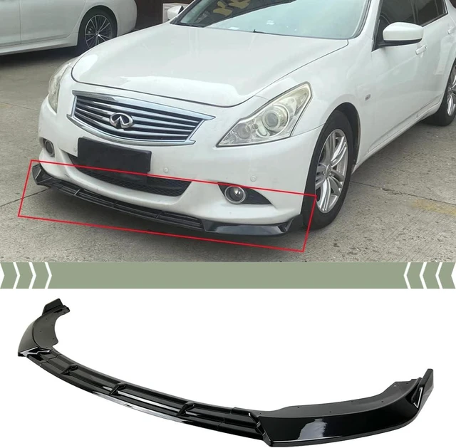 Main image of FITS 2010-2013 INFINITI G37 SEDAN PERFORMANCE STYLE GLOSS BLACK FRONT BUMPER LIP KIT