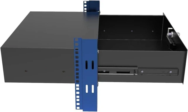 Alt view image 5 of 7 - 3U Server Cabinet Case 19" Rack Mount Lockable Drawer with Key