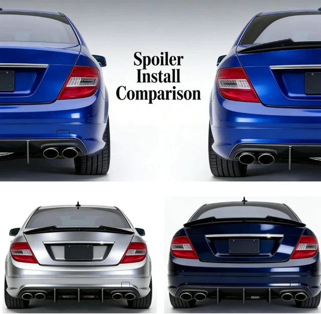 Alt view image 2 of 7 - Rear Spoiler for Mercedes Benz W204 C-Class AMG 2008-2014