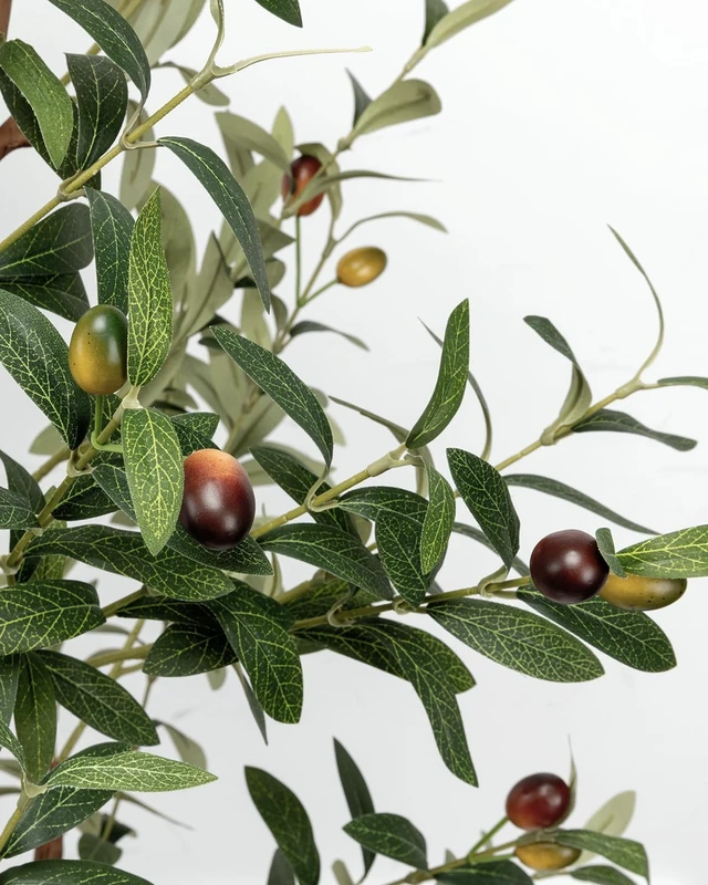 Alt view image 5 of 7 - 6FT Artificial Olive Tree Indoor Tall Faux with Planter&Basket
