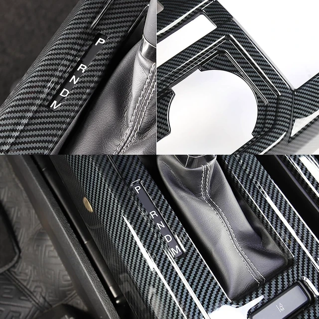 Alt view image 3 of 7 - for F150 ABS Carbon Fiber Center Console Gear Shift Cup Holder Trim for 2015 2016 2017 2018 2019 2020 Ford F150, 2pcs