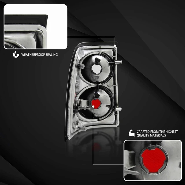 Alt view image 4 of 5 - Tail Lights For 2002-2005 Ford Explorer Black Left+Right
