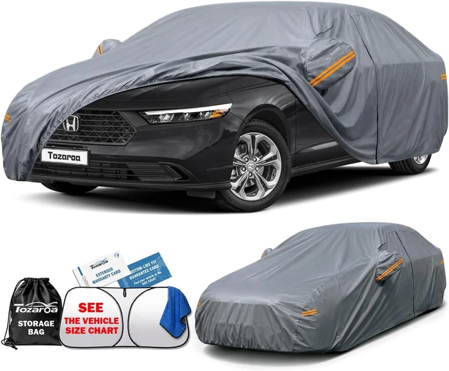 Main image of Car Cover Waterproof All-Weather,Outdoor Full Exterior Sedan Covers Custom Fit for Honda Accord,Chevy Malibu,Nissan Altima,Maxima,Sonata,Kia K5,Ford Fusion,CT5 XTS etc,Size A4(See Size Chart)
