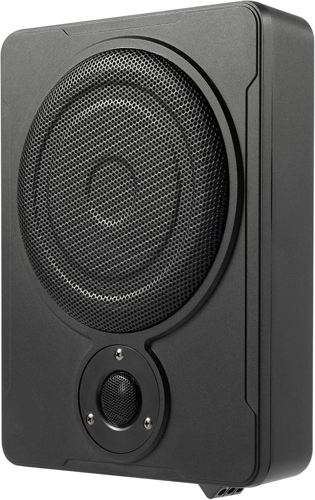 Main image of 8 in 600W Audio Slim Under-Seat Powered Subwoofer with Amp Kit, Car/Truck Sub Bass Speaker Kit Pure Music Output