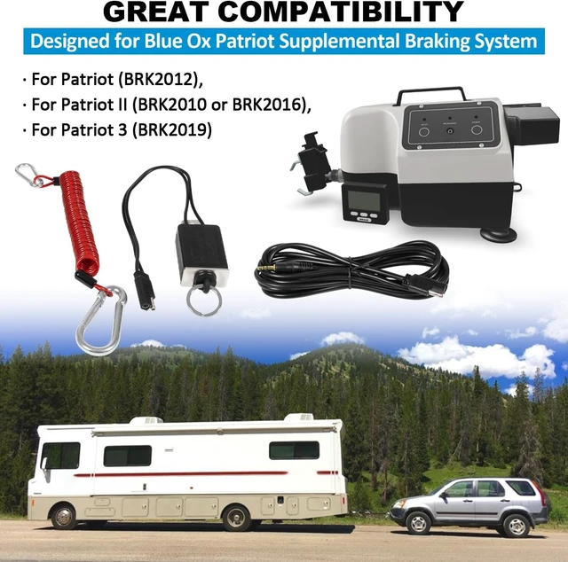 Alt view image 2 of 7 - BRK2505 Breakaway Switch Kit Replacement Compatible with Blue Ox Patriot Tow Bar Supplemental Braking System
