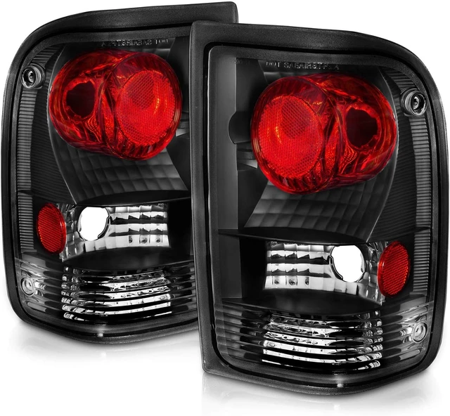 Alt view image 2 of 5 - for 1993-1997 Ford Ranger Black JDM Replacement Brake Tail Lights Assembly Set - Passenger and Driver Side
