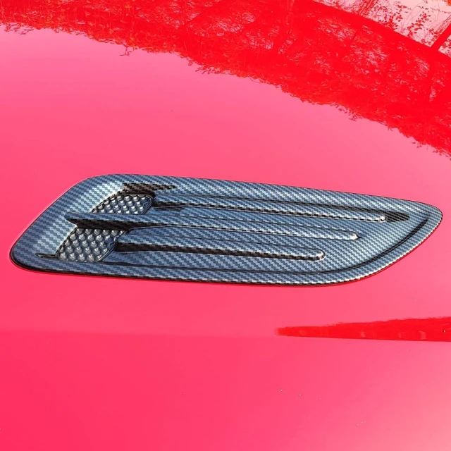 Main image of Carbon Fiber Style Car Air Flow Intake Cover,Air Flow Intake Hood Scoop Vent Cover Trim,Side Vent Bonnet Cover Compatible with Kia Stinger Accessories
