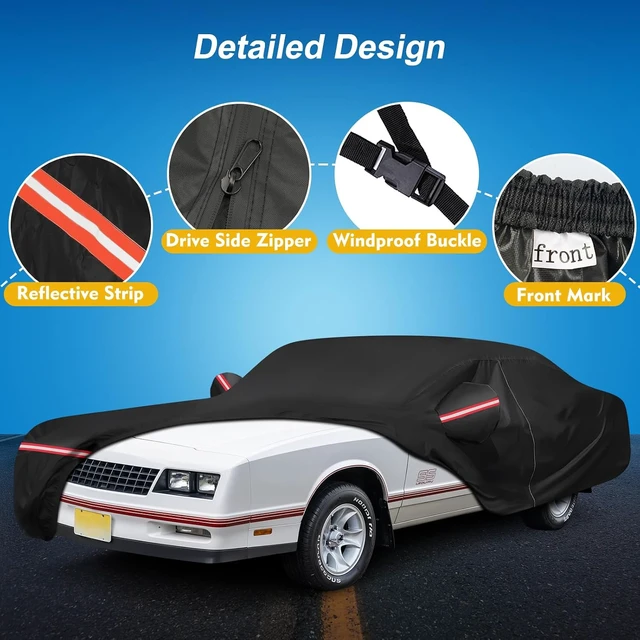 Alt view image 2 of 7 - QUNSUNUS Car Cover for Chevy Monte Carlo 1970-1972 & 1978-1988 with Cotton