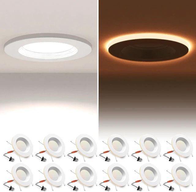 Main image of 12 Pack 5/6 Inch LED Metal Recessed Lighting with Night Light