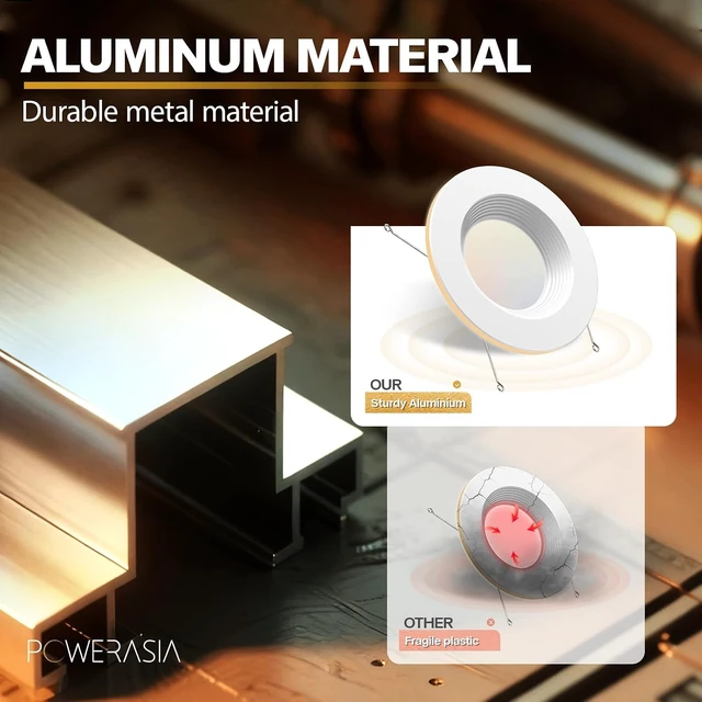 Alt view image 4 of 7 - 12 Pack 5/6 Inch LED Metal Recessed Lighting with Night Light