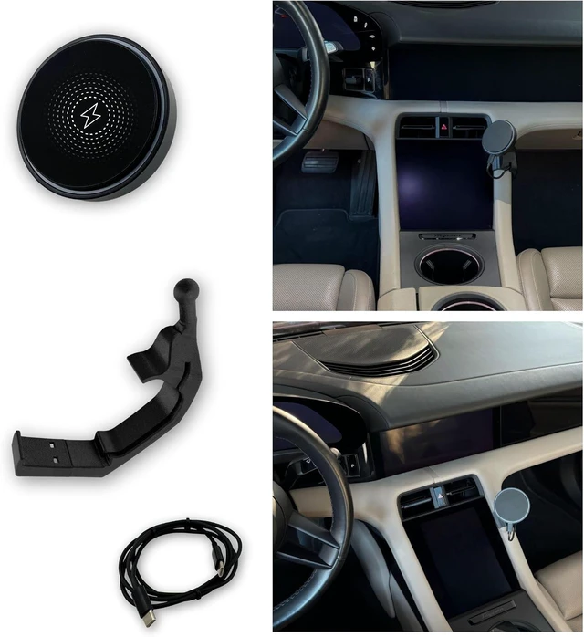 Main image of Phone Mount for Porsche Taycan (MagSafe Compatible/Wireless Charging)