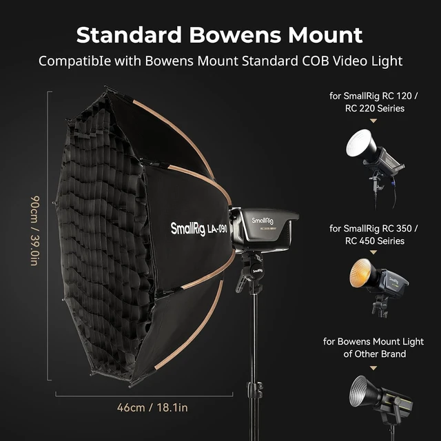 Alt view image 3 of 7 - 35" Bowens Mount Softbox Photography Lighting Kit, Quick Release