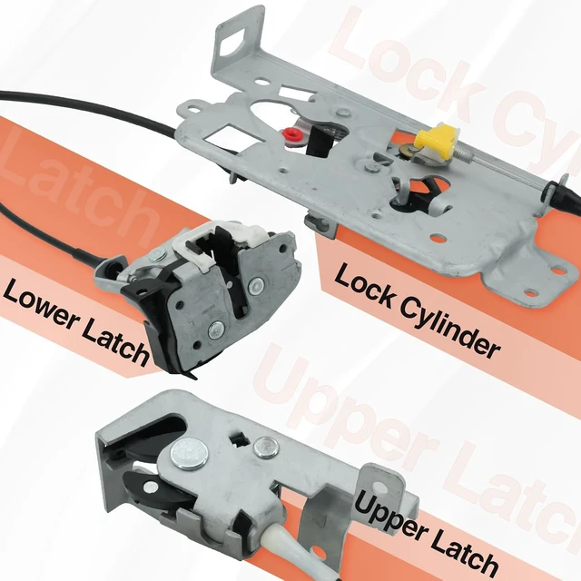 Alt view image 4 of 7 - 2Pcs Rear Door Latch Assembly Set for 2004-2008 Ford F150