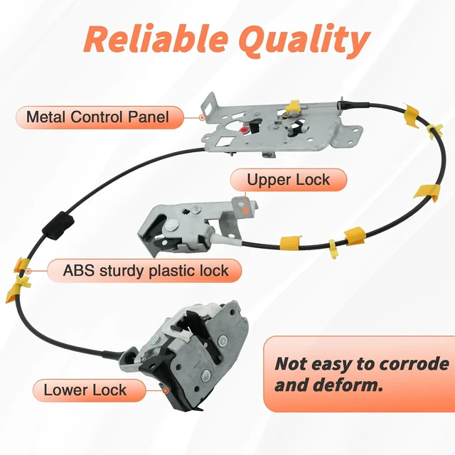 Alt view image 3 of 7 - 2Pcs Rear Door Latch Assembly Set for 2004-2008 Ford F150
