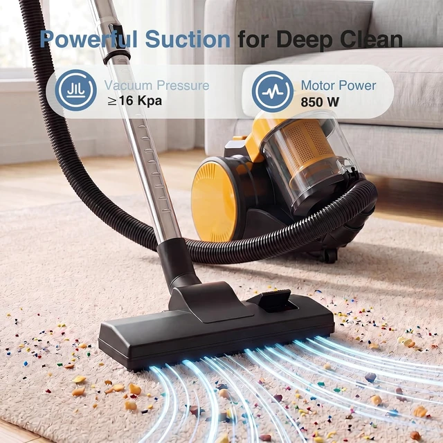 Alt view image 2 of 7 - Canister Vacuum Cleaner, 16Kpa Bagless Vacuum Cleaners for Home
