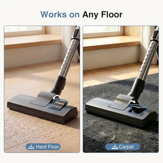 Alt view image 4 of 7 - Canister Vacuum Cleaner, 16Kpa Bagless Vacuum Cleaners for Home