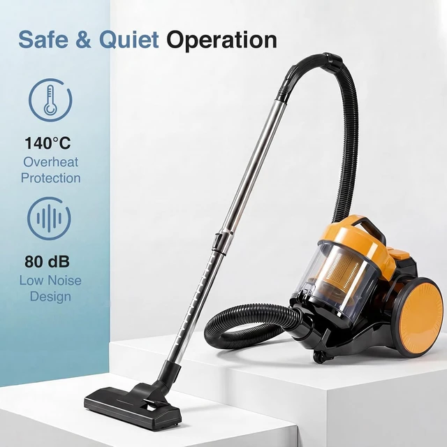 Alt view image 6 of 7 - Canister Vacuum Cleaner, 16Kpa Bagless Vacuum Cleaners for Home