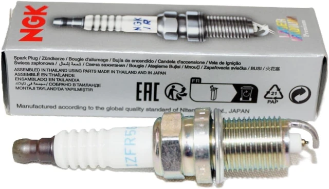 Alt view image 2 of 7 - New NGK Laser Iridium Spark Plug IZFR5G, 5887 Set of 4 Spark Plugs