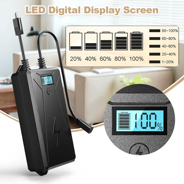 Alt view image 4 of 7 - Universal 2500mAh Rechargeable Battery Pack for Reclining Furniture, 2-Pin Wireless Power Battery for Electric Recliner, Power Sofa and Lift Chair