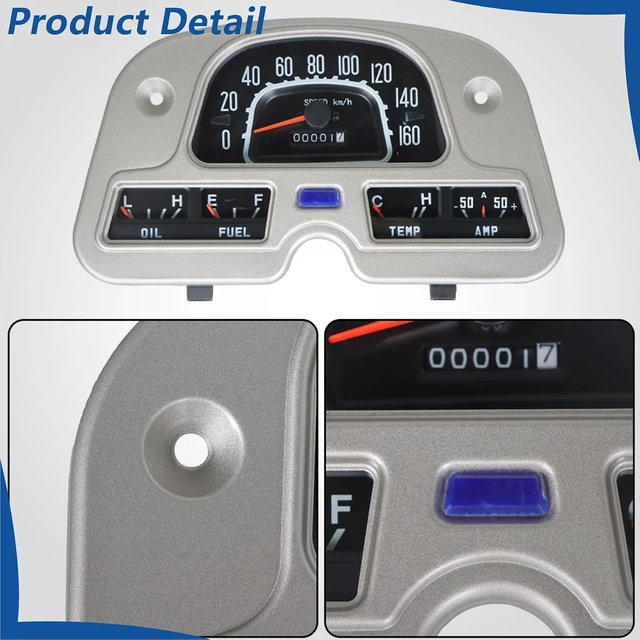 Alt view image 3 of 7 - Speedometer Gauge Cluster Replacement for Land Cruiser FJ40 FJ45 BJ40 1979-1985 83100-60180 12V