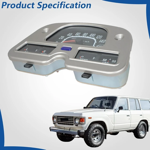 Alt view image 5 of 7 - Speedometer Gauge Cluster Replacement for Land Cruiser FJ40 FJ45 BJ40 1979-1985 83100-60180 12V