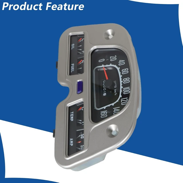 Alt view image 6 of 7 - Speedometer Gauge Cluster Replacement for Land Cruiser FJ40 FJ45 BJ40 1979-1985 83100-60180 12V