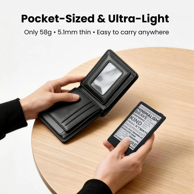 Alt view image 3 of 7 - X3 3.7" Pocket E-Ink eBook Reader, Mist Gray