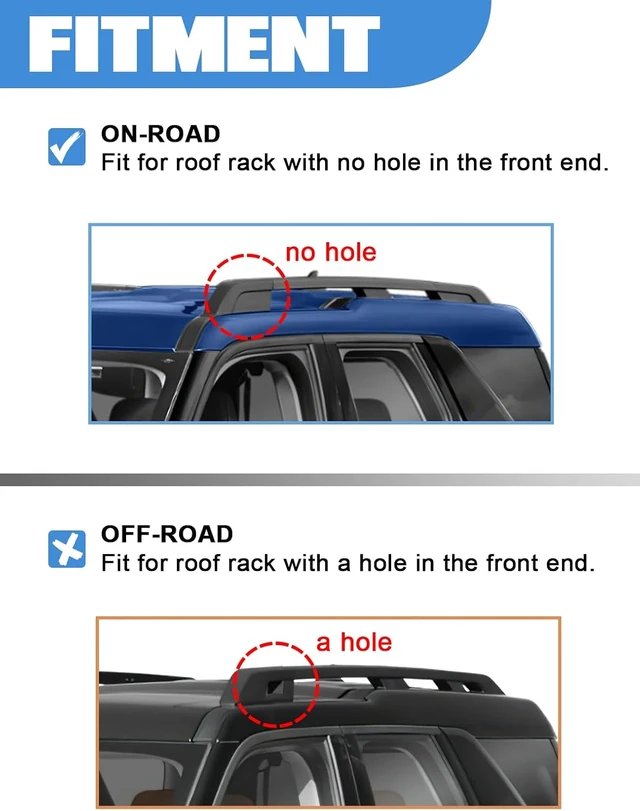Alt view image 3 of 6 - Roof Rack Cross Bars for 2021-2026 Ford Bronco Sport on Road