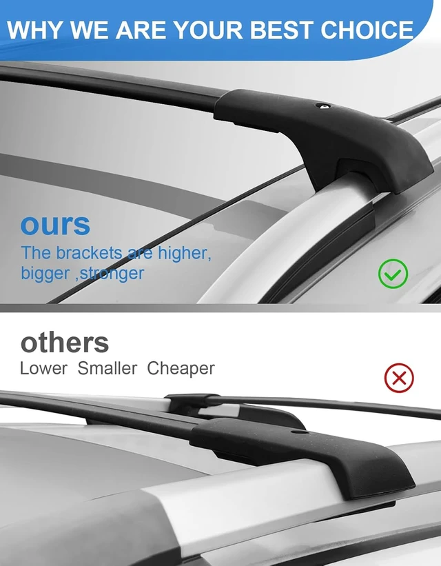 Alt view image 5 of 6 - Roof Rack Cross Bars for 2021-2026 Ford Bronco Sport on Road