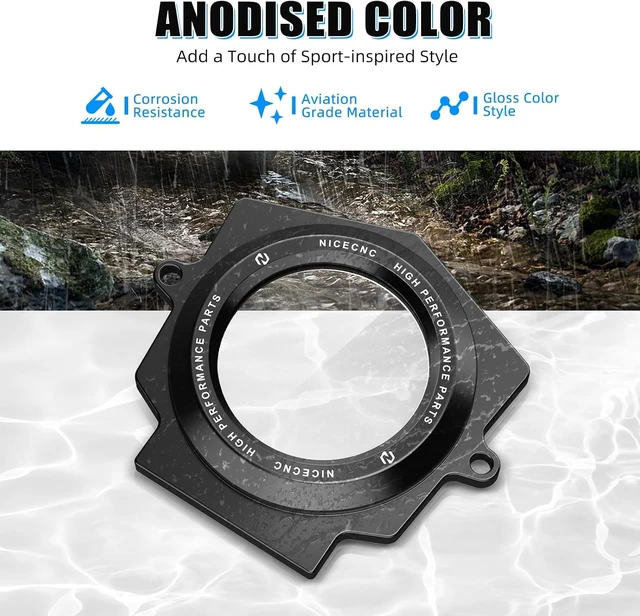Alt view image 5 of 7 - ATV Cam Cover,Clear Timing CoverBlack Transparent Camshaft Cap