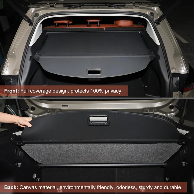 Alt view image 3 of 6 - OEM Style Cargo Cover for Mazda CX50 Gas CX 50 Hybrid 2023-2026 Accessories, Retractable Trunk Cover Security Shield Shade Privacy Screen with Car Headrest Hooks for 2025 2024 Mazda CX-50