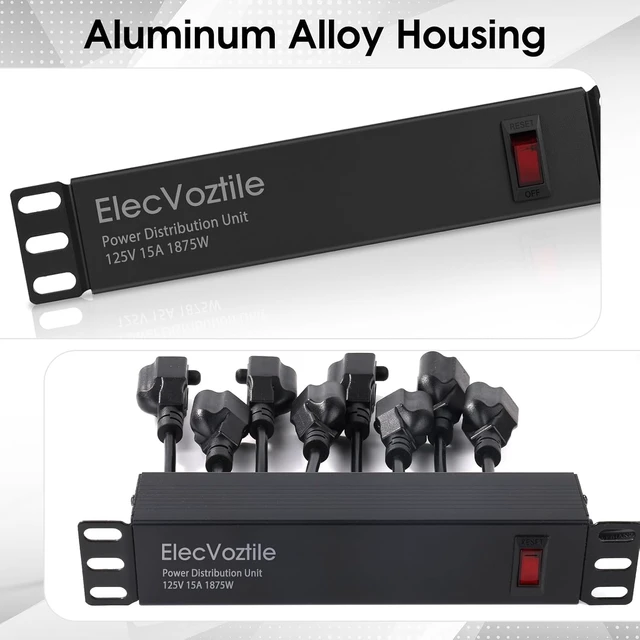Alt view image 4 of 5 - 10 inch Rack PDU, 8 Rear Outlets, 15A, 125V, 1875W