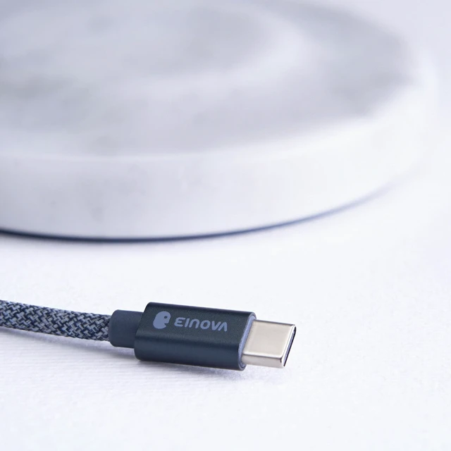 Alt view image 6 of 7 - Classic Stone Marble Wireless Charging Pad Designed in Italy, Integrated 6 ft USB-C Cable, Smartphones, Wireless Earbuds, Smartwatches White Carrara Marble