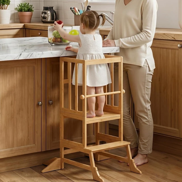 Main image of Toddler Standing Tower - Adjustable Height Kitchen Stool Helper