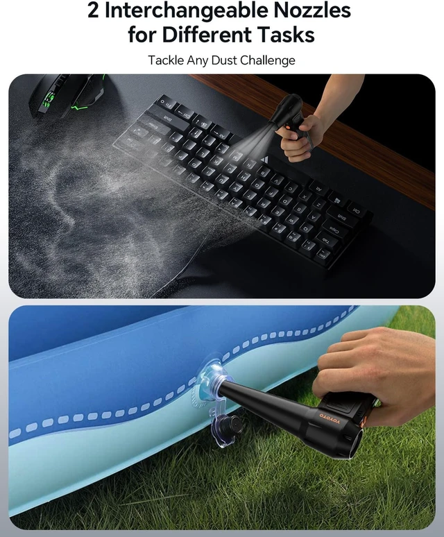Alt view image 2 of 7 - Compressed Air Duster 300000RPM Powerful Electric Air Duster Rechargeable