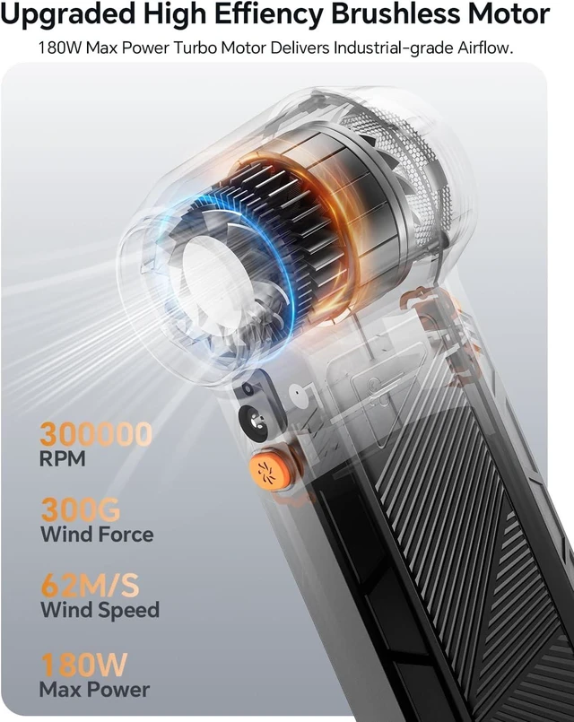Main image of Compressed Air Duster 300000RPM Powerful Electric Air Duster Rechargeable