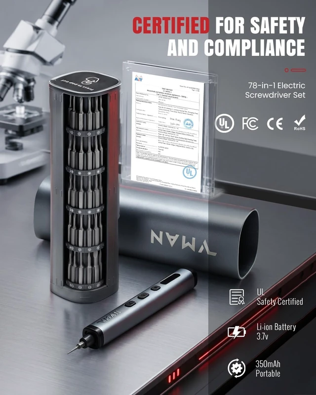 Alt view image 2 of 7 - 78-in-1 Precision Electric Screwdriver Set for Electronics Repair