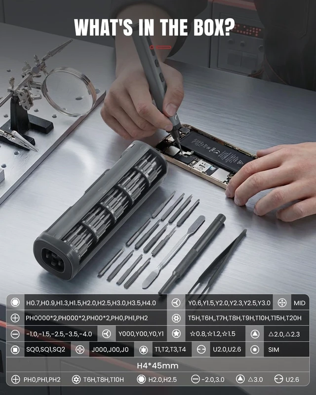 Alt view image 3 of 7 - 78-in-1 Precision Electric Screwdriver Set for Electronics Repair