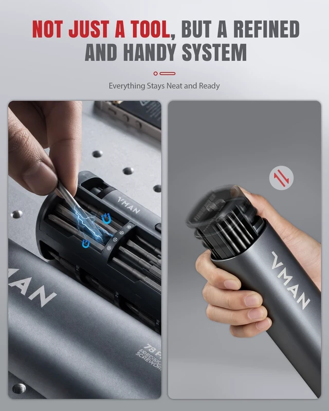 Alt view image 6 of 7 - 78-in-1 Precision Electric Screwdriver Set for Electronics Repair