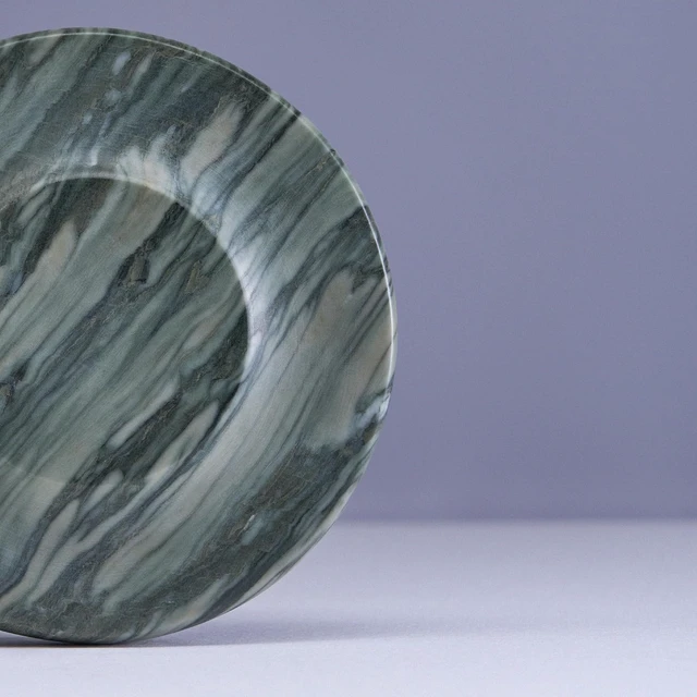 Alt view image 4 of 6 - Classic Stone Marble Wireless Charging Pad Designed in Italy, Integrated 6 ft USB-C Cable, Smartphones, Wireless Earbuds, Smartwatches Pine Verde Alpi Marble