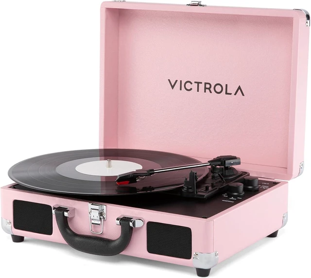 Main image of Journey II - Bluetooth Suitcase Record Player - Pink