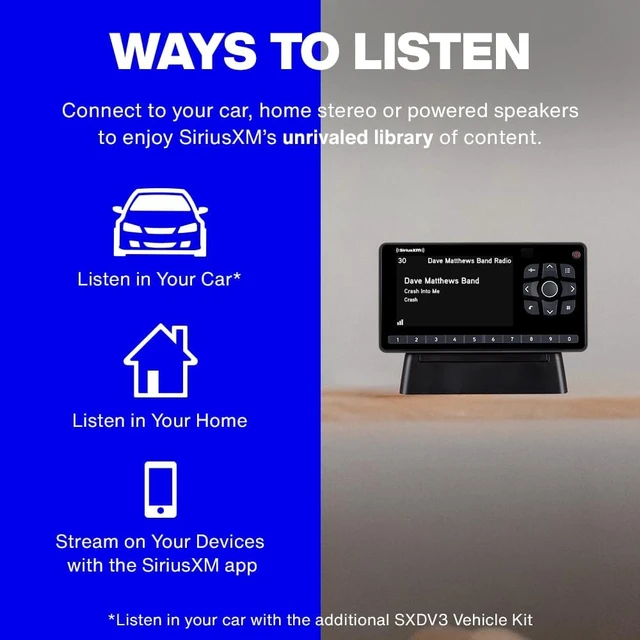 Alt view image 5 of 7 - Onyx EZR Satellite Radio with Home Kit (SXEZR1H1)