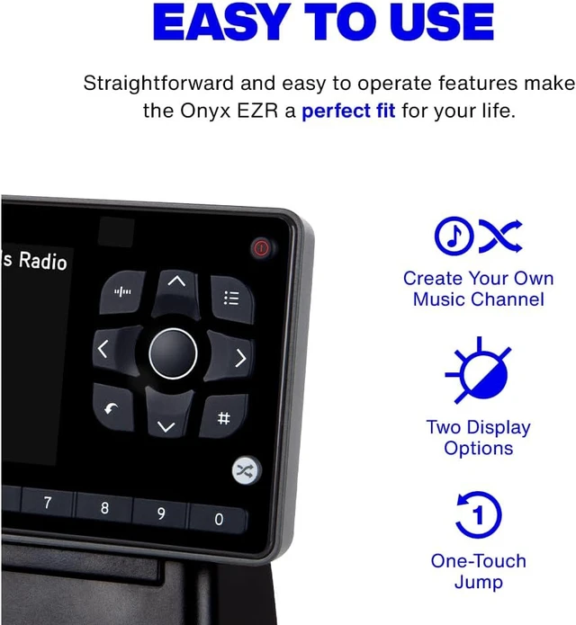 Alt view image 4 of 7 - Onyx EZR Satellite Radio with Home Kit (SXEZR1H1)